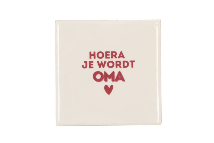 Hoera je wordt oma tile